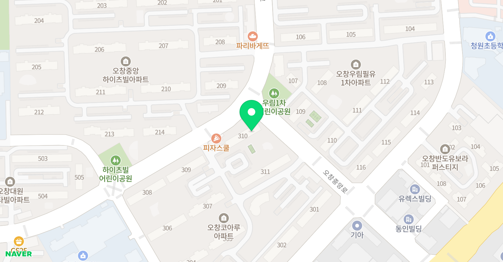 아소비 오창코아루점 위치