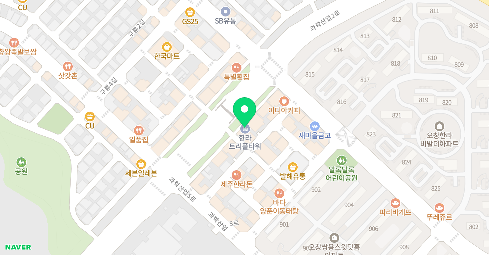 음악 줄넘기 점핑클럽 오창점 위치