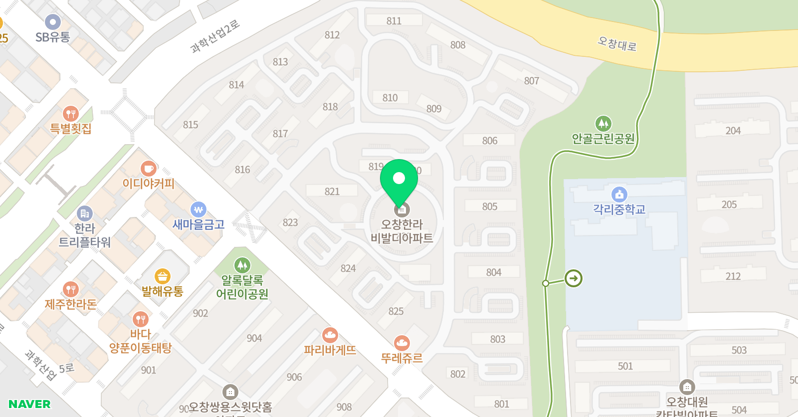 아이스크림홈런 한라 공부방 위치