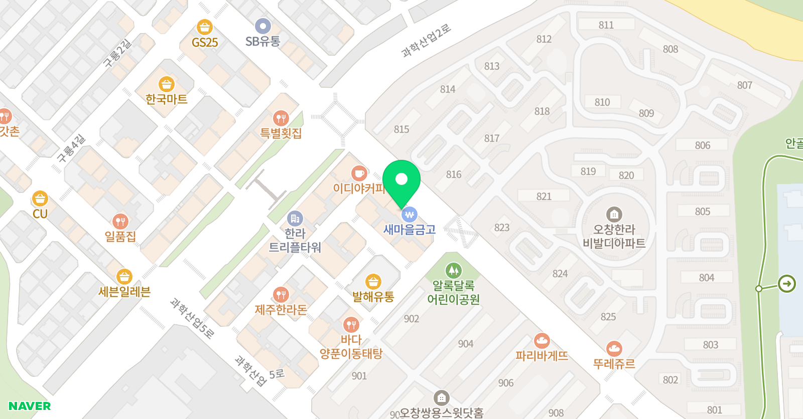 정 수학영어학원 위치