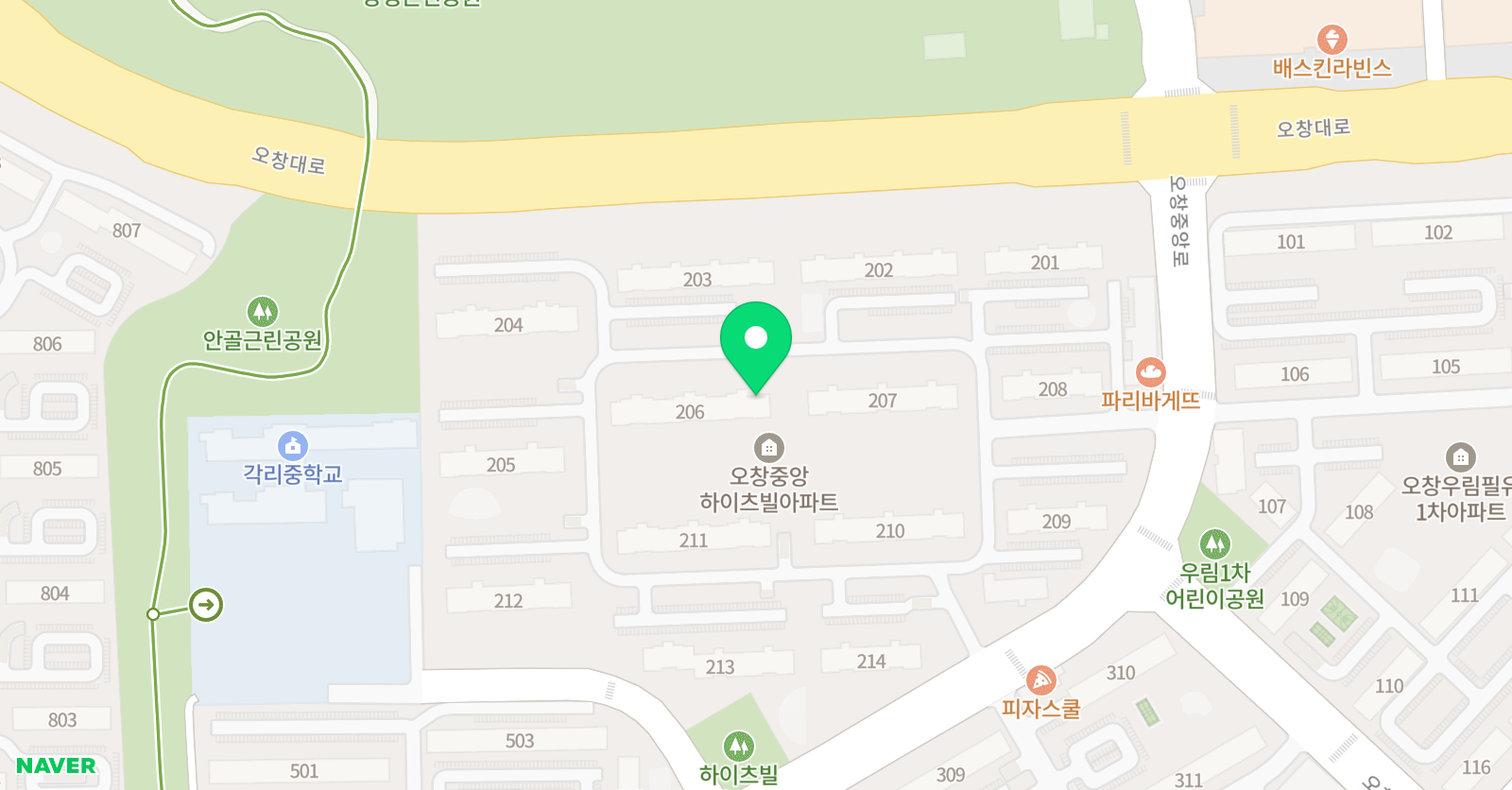 셀파 우등생교실 오창중앙하이츠교실 위치