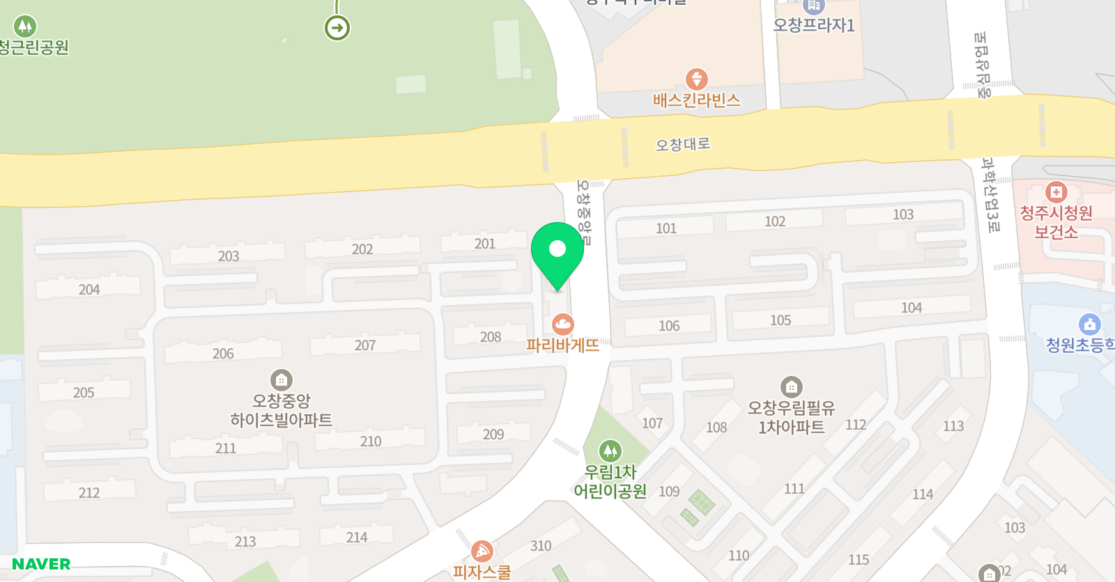 오하아트스튜디오 오창미술학원 위치