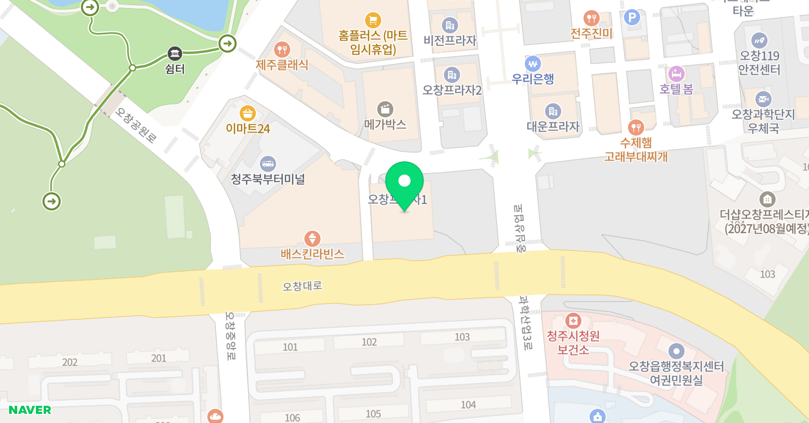 한우리독서토론논술 청주청원지부 위치