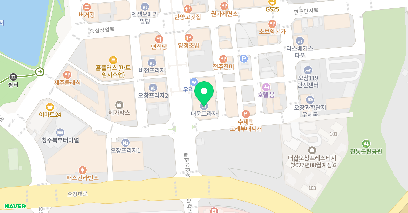 리틀팍스 어학원 청주오창센터 위치