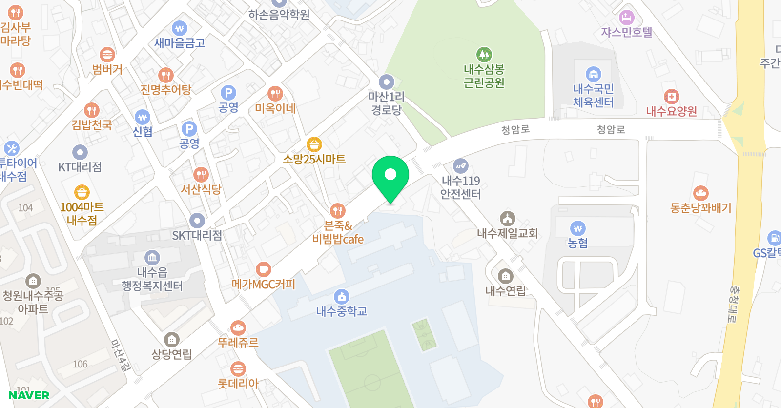 해밀 학원 위치