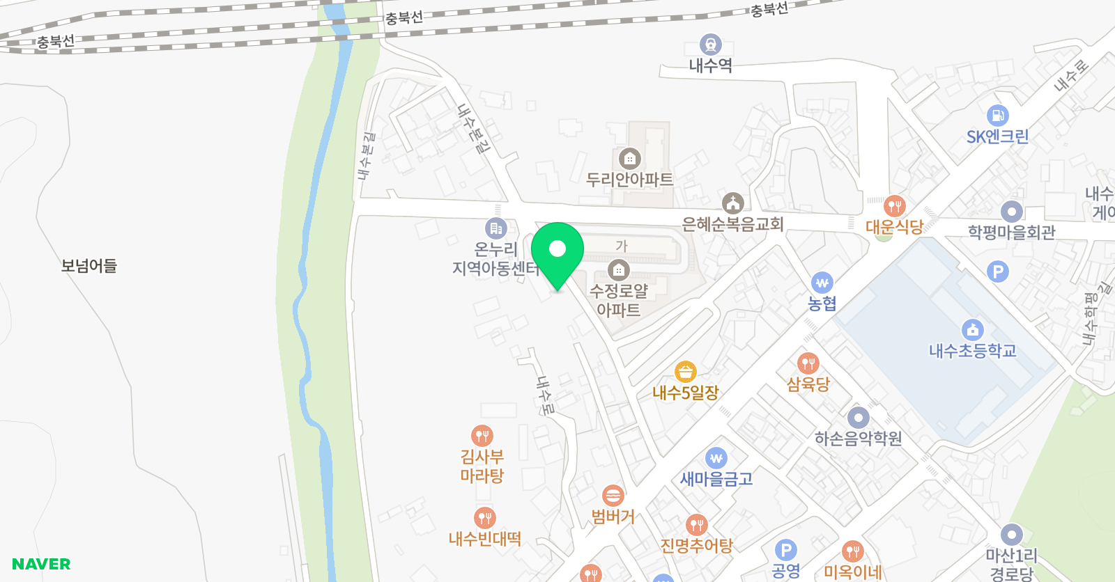 뮤엠 영어학원&렌토 수학학원 위치