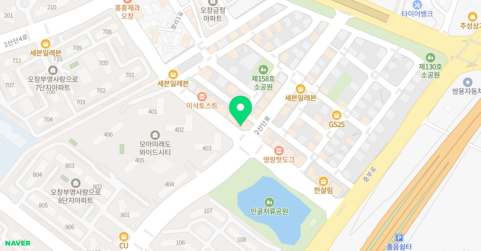 오창 탑 어학원 위치