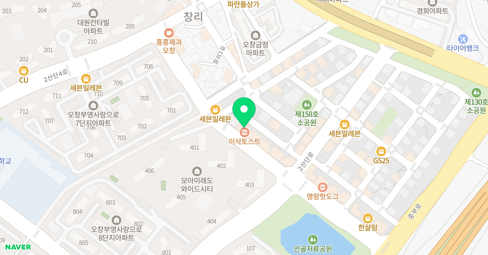 아이꼬모디자인미술학원 오창점 위치