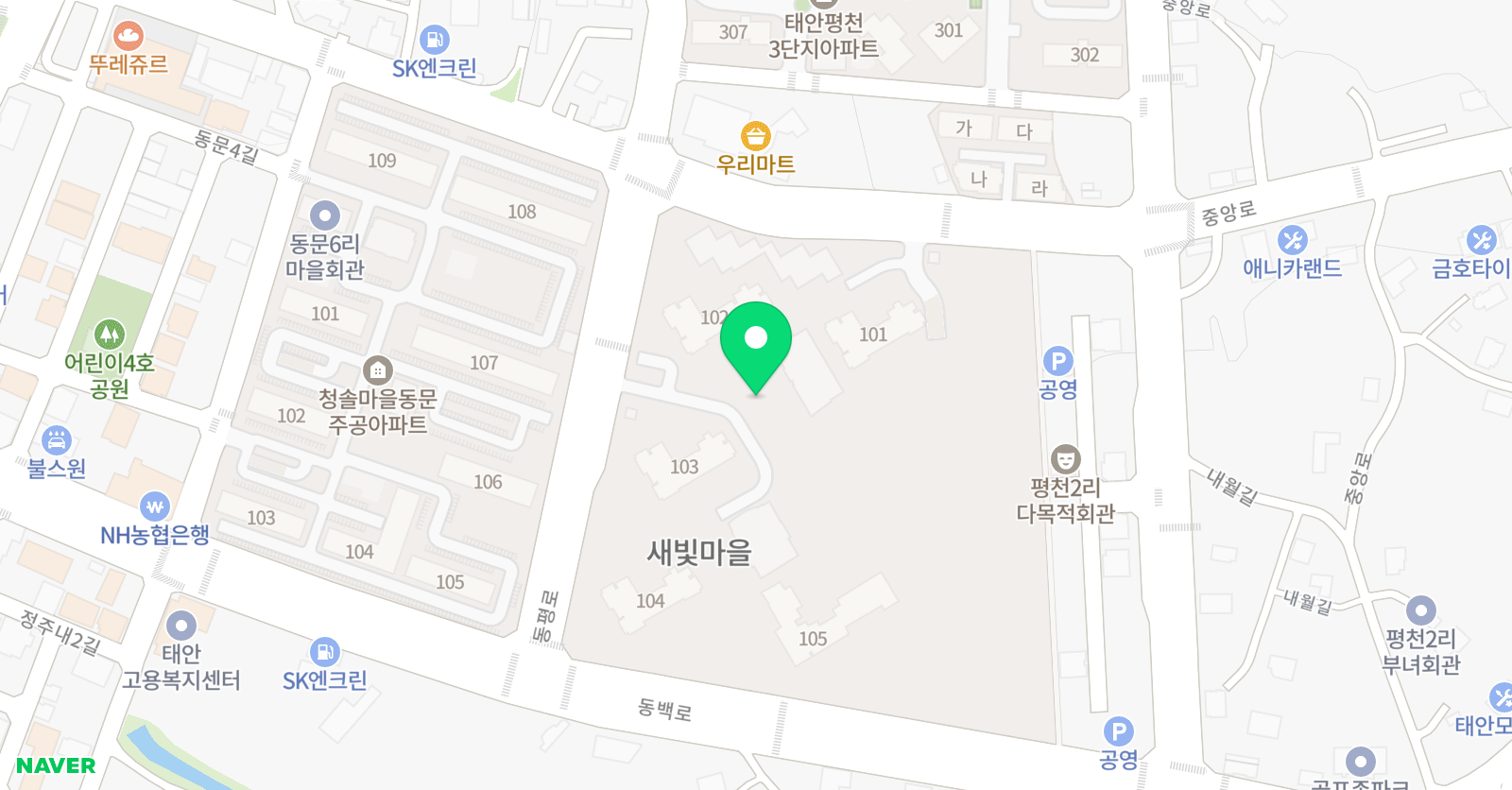 삼성영어셀레나 새빛학원 위치