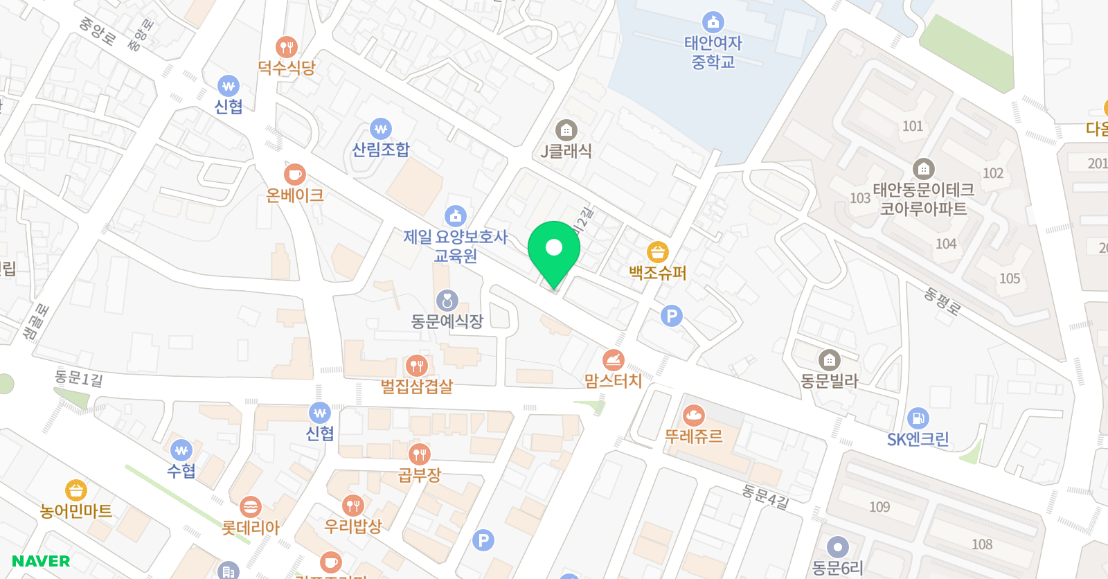 뮤엠폴리오 영어학원 국어논술 태안동문점 위치