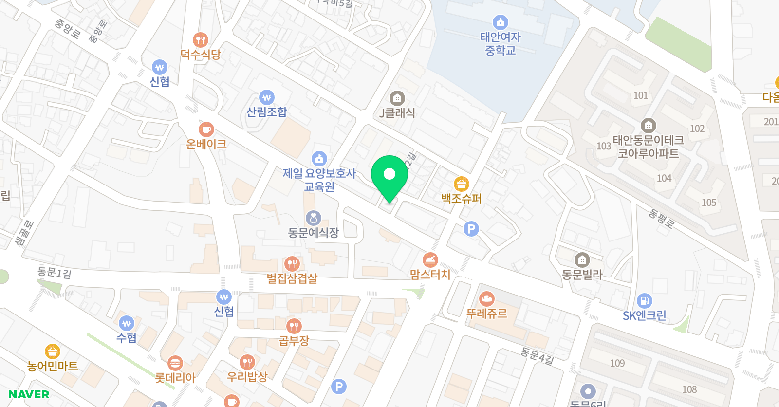 쎈수학러닝센터 태안 수학교습소 위치