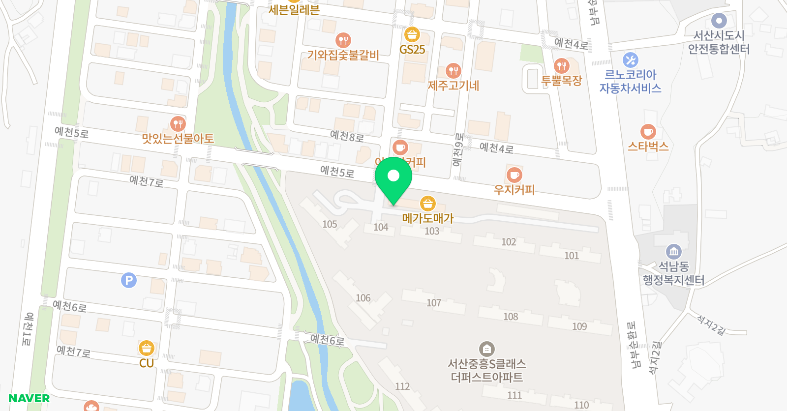 뮤엠 영어 중흥캠퍼스 위치