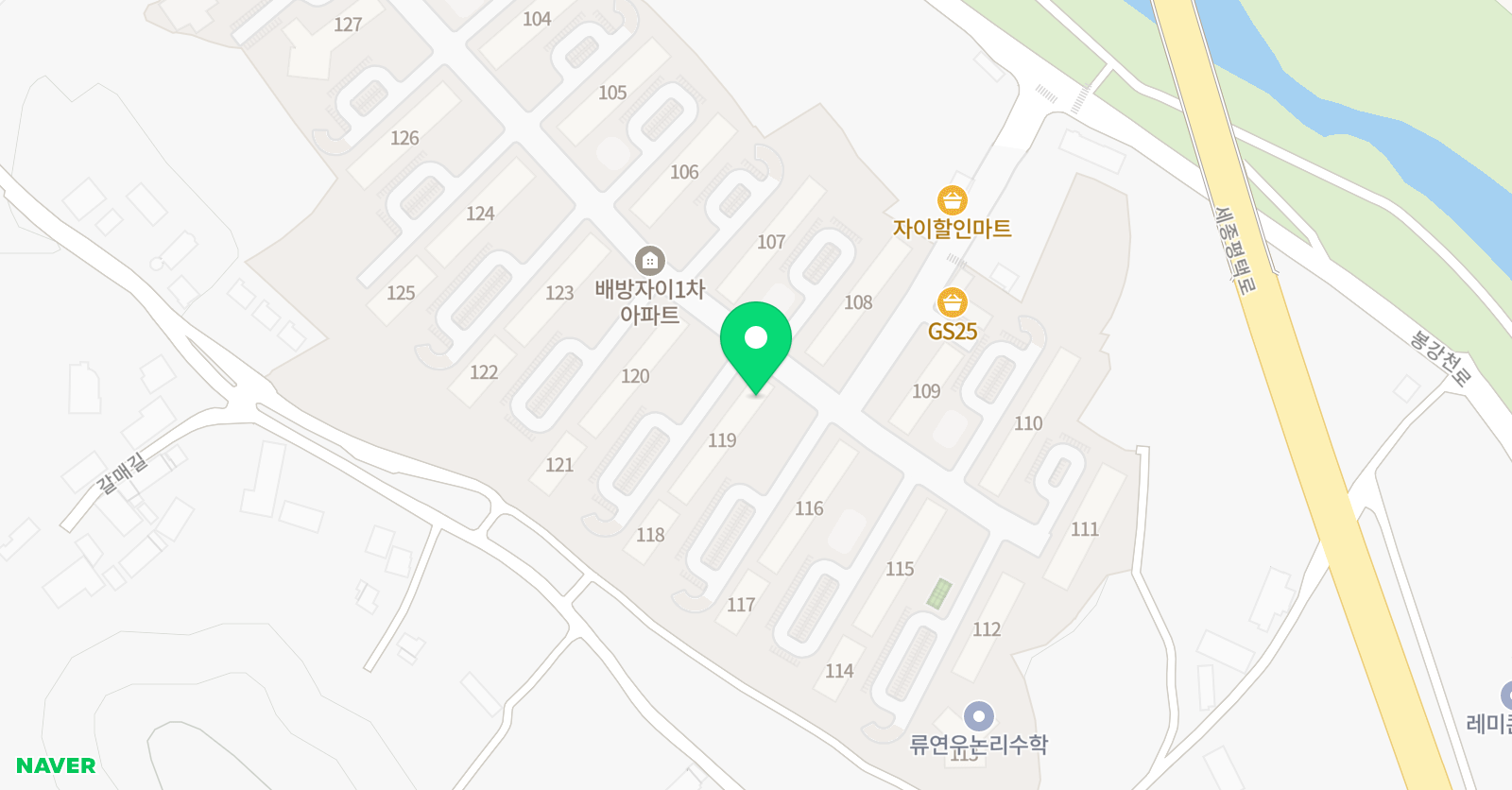 아소비 아산배방자이1차점 위치