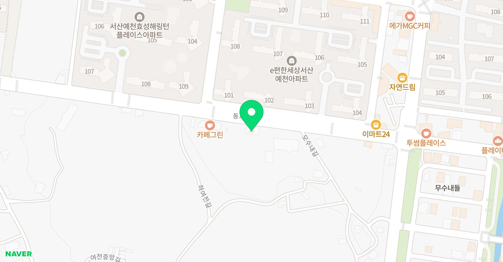 미래 학원 예천점 위치