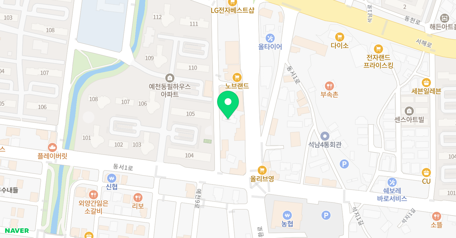 용인대석사 금빛태권도 위치