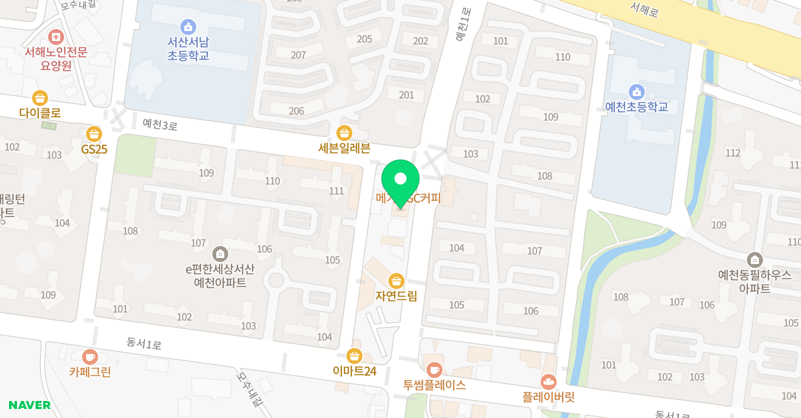MTA 태권도 서산 예천점 위치