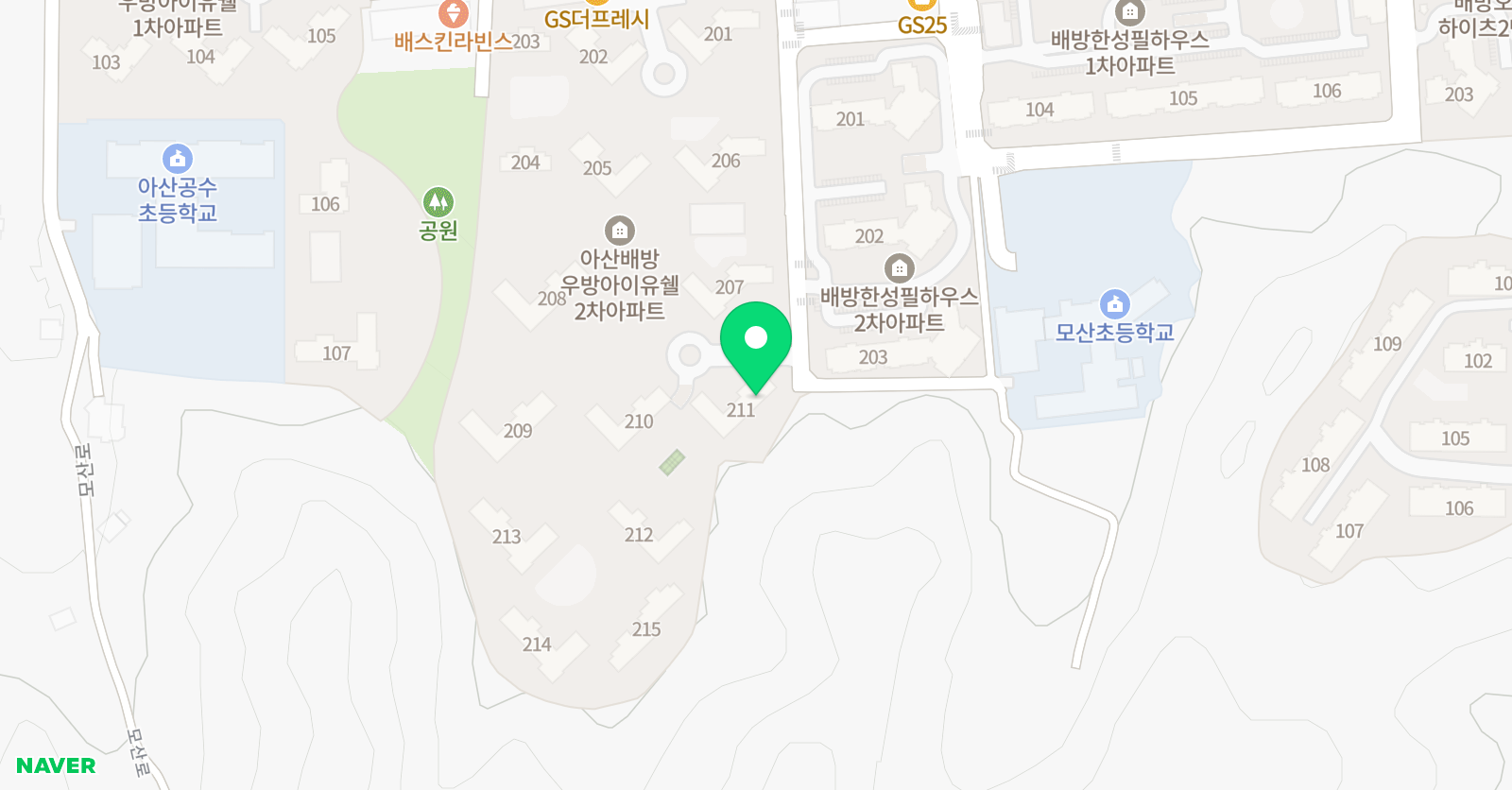 한솔플러스 영어수학 배방우방교실 위치