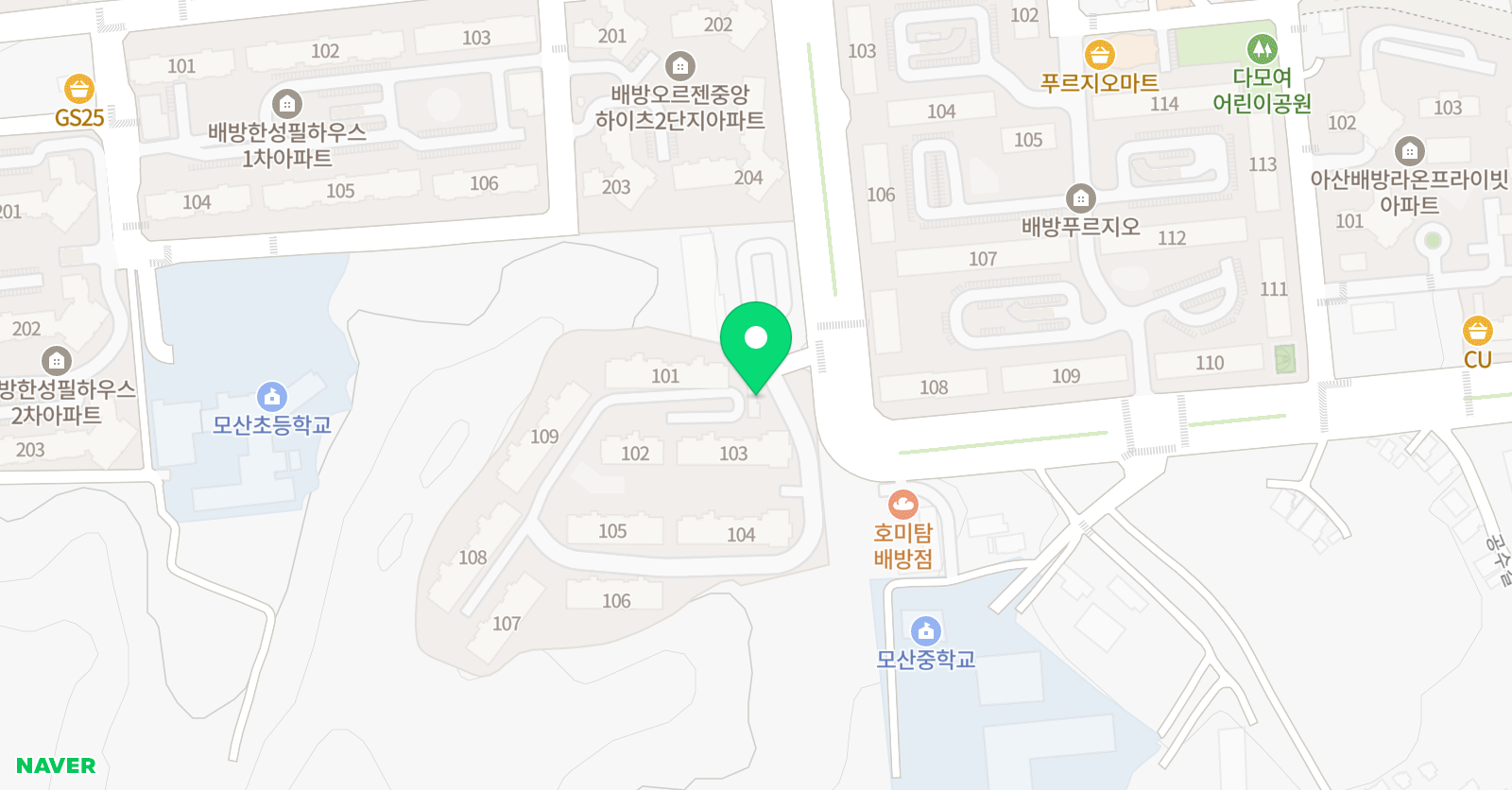 SDI 영어학원 배방 위치
