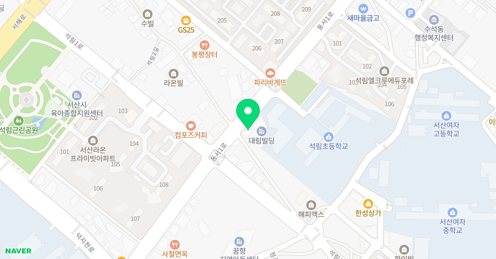 윌그로우 어학원 서산캠퍼스 위치