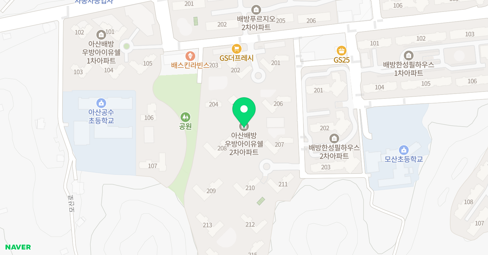 영렘브란트 배방아이유쉘2차 클래스 위치