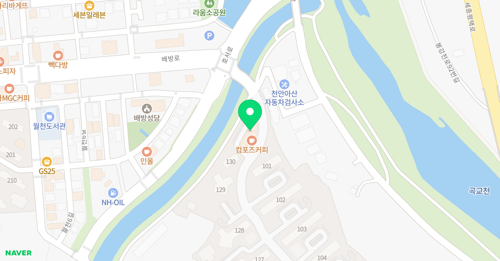 리드인 아산배방자이1차점 위치