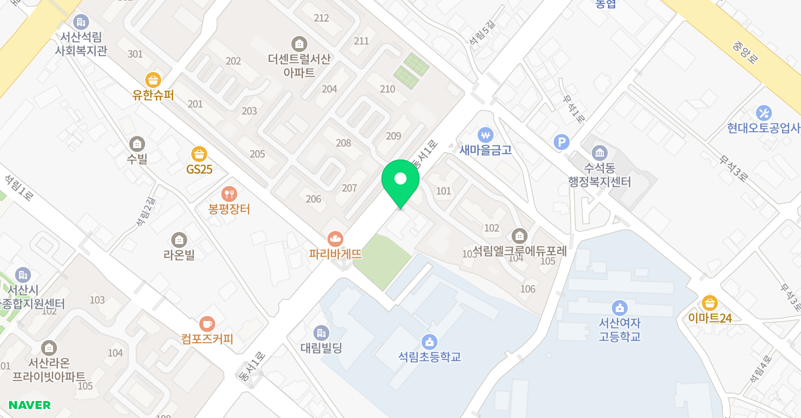 꿈꾸는화가마을 미술학원 위치