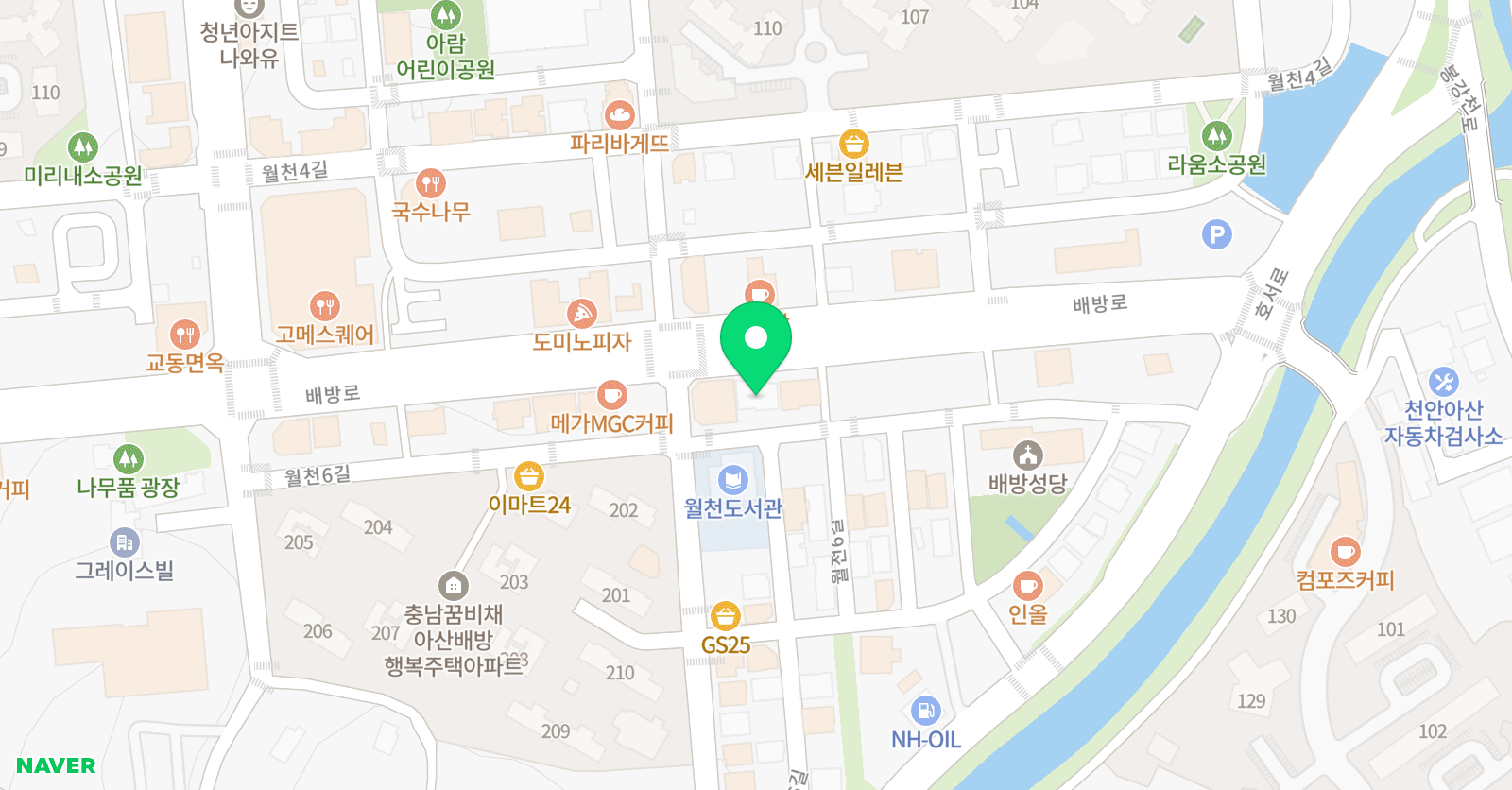 오름영수학원 위치