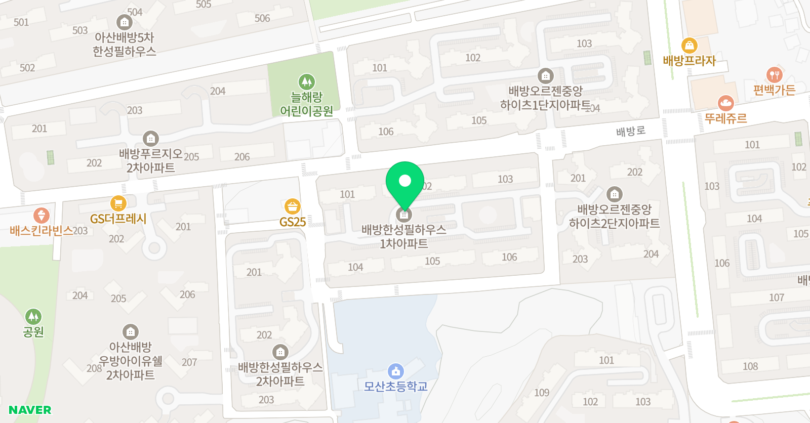 딱풀리는 수학 중앙하이츠1차점 위치