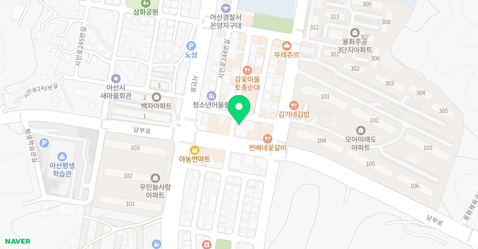 아산이화 무용학원 위치