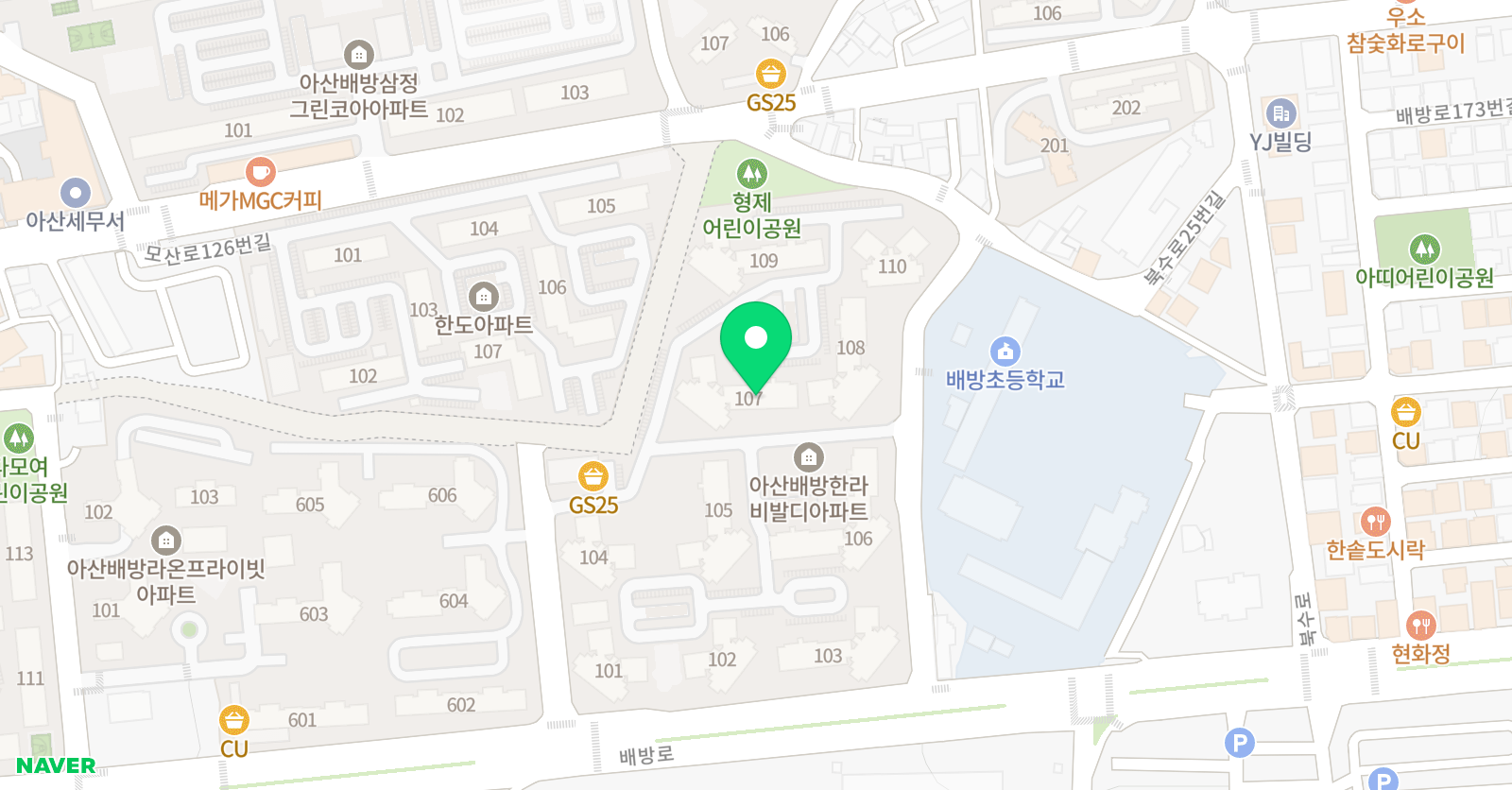 스마트해법 수학 아산배방비발디점 위치