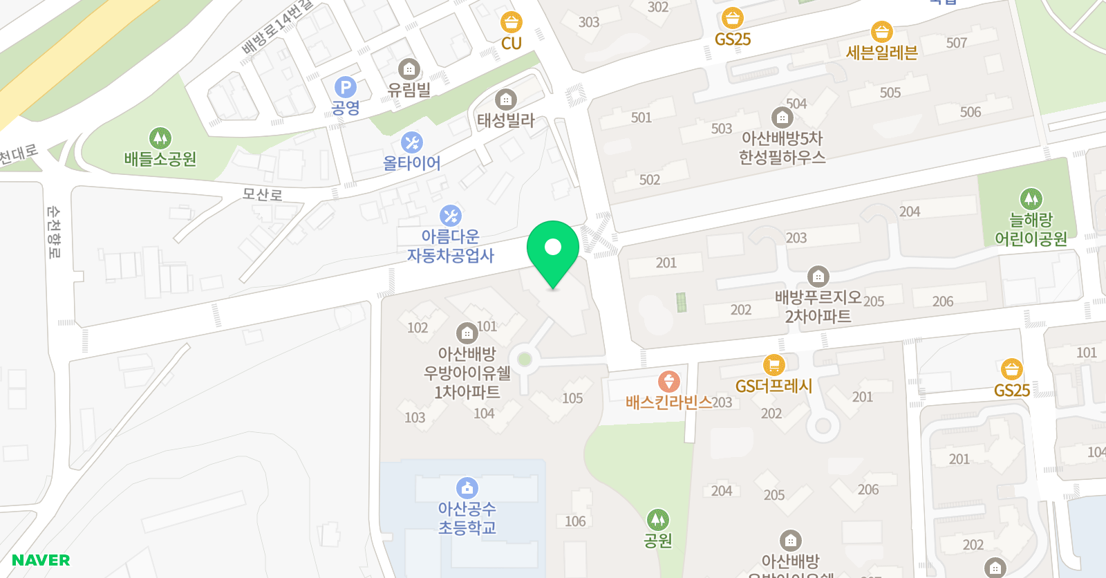 음악나무뮤직 위치
