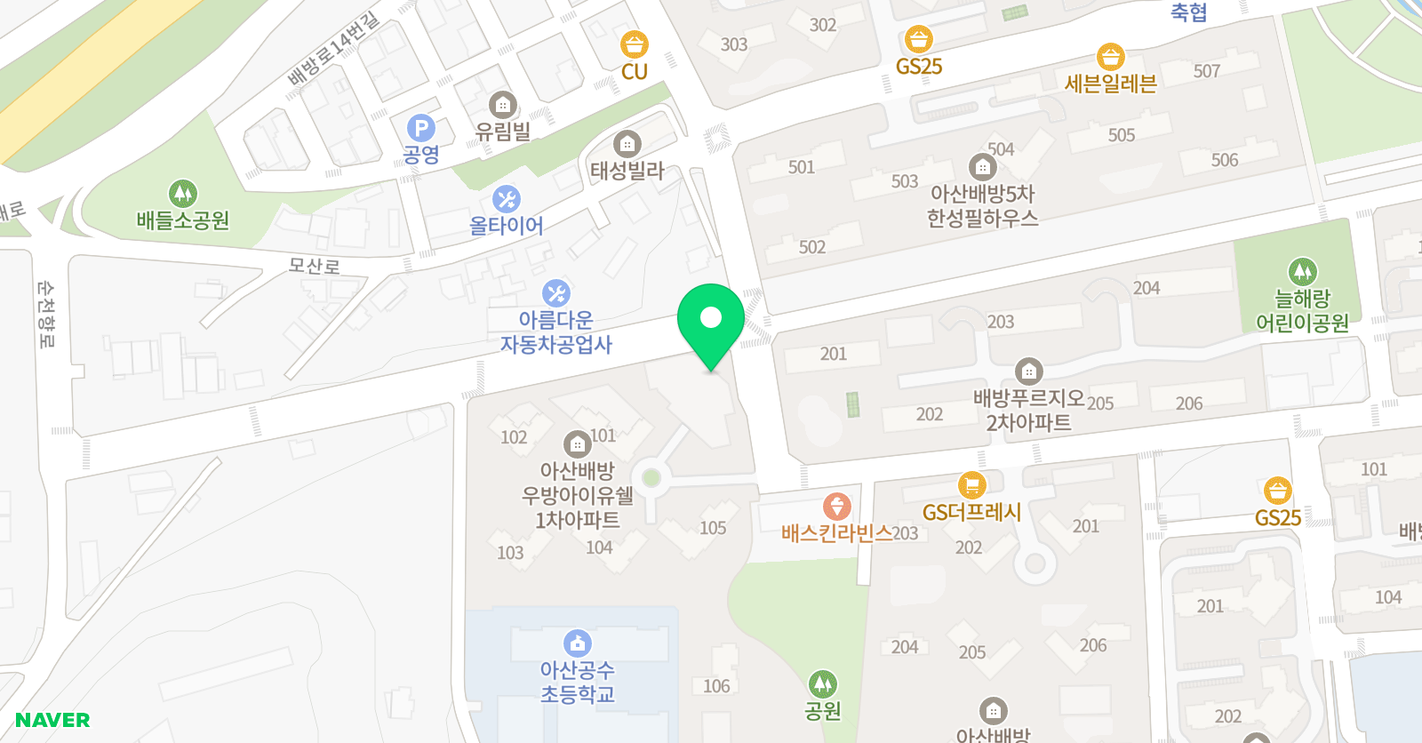 단국대다온 태권도 위치