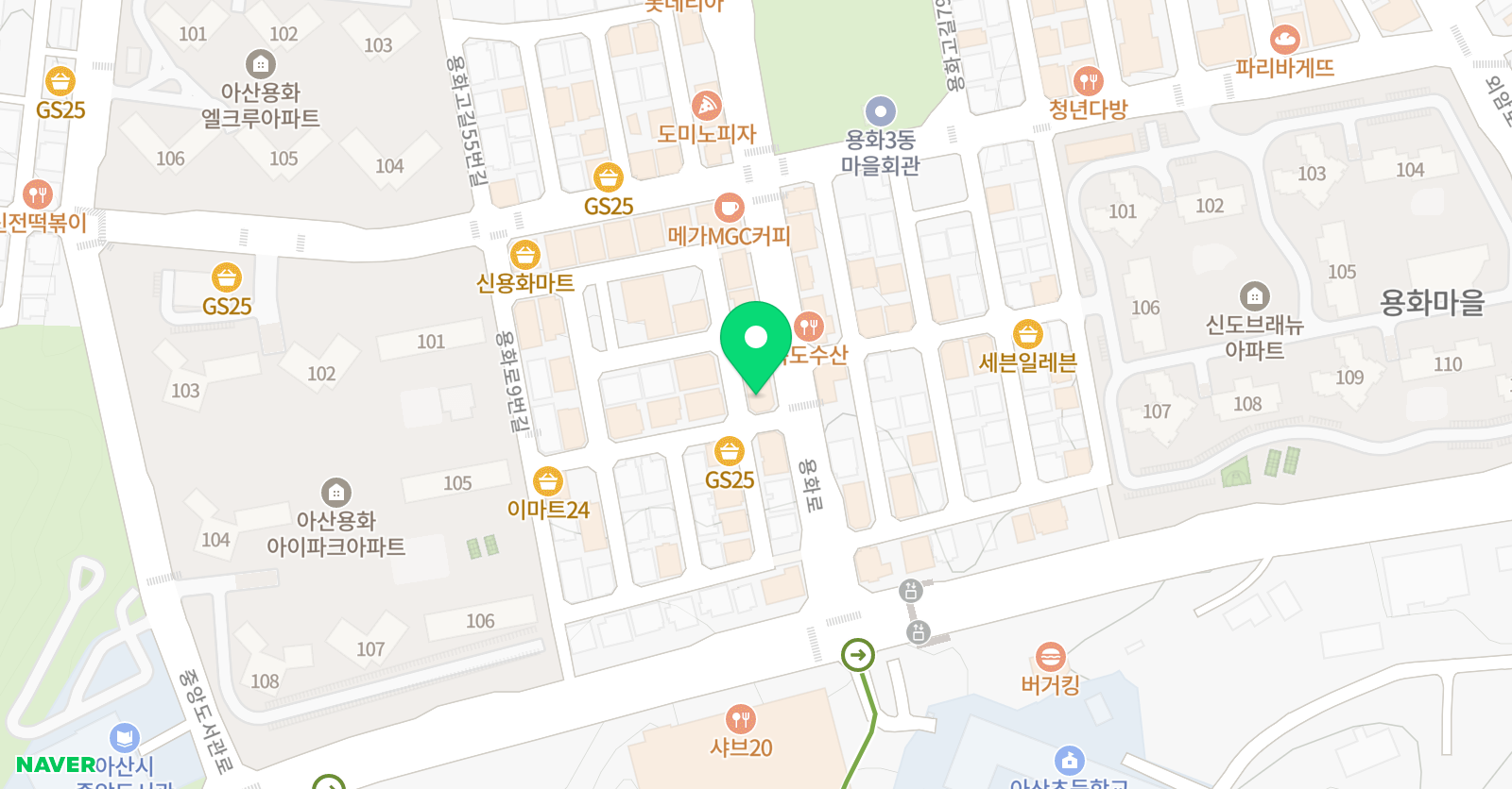 아발론랭콘 학원 아산캠퍼스 위치