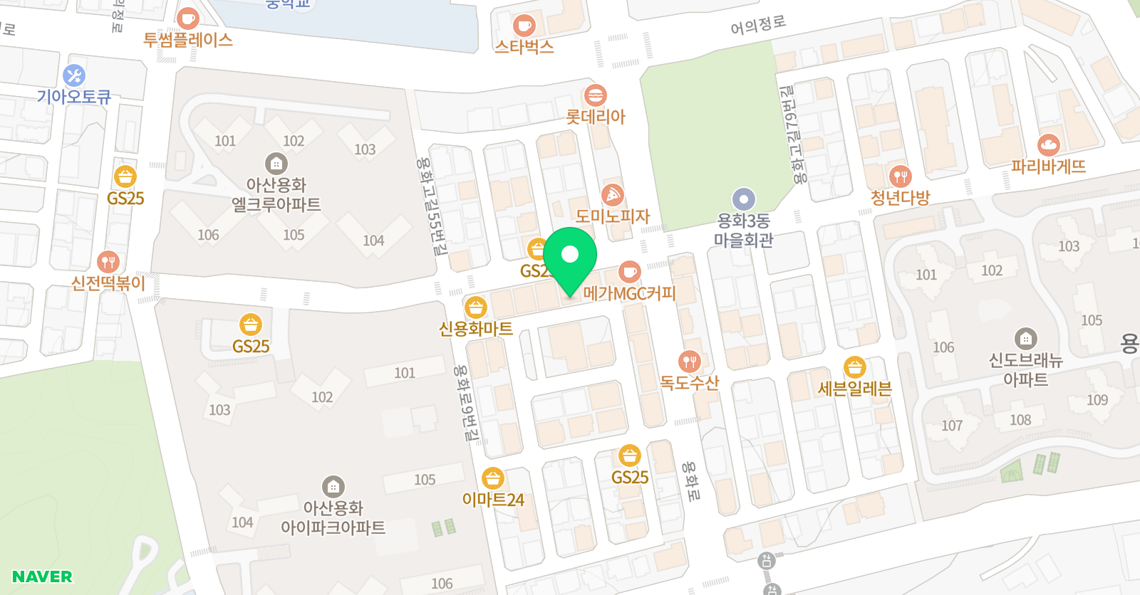 유투엠 아산용화캠퍼스 위치