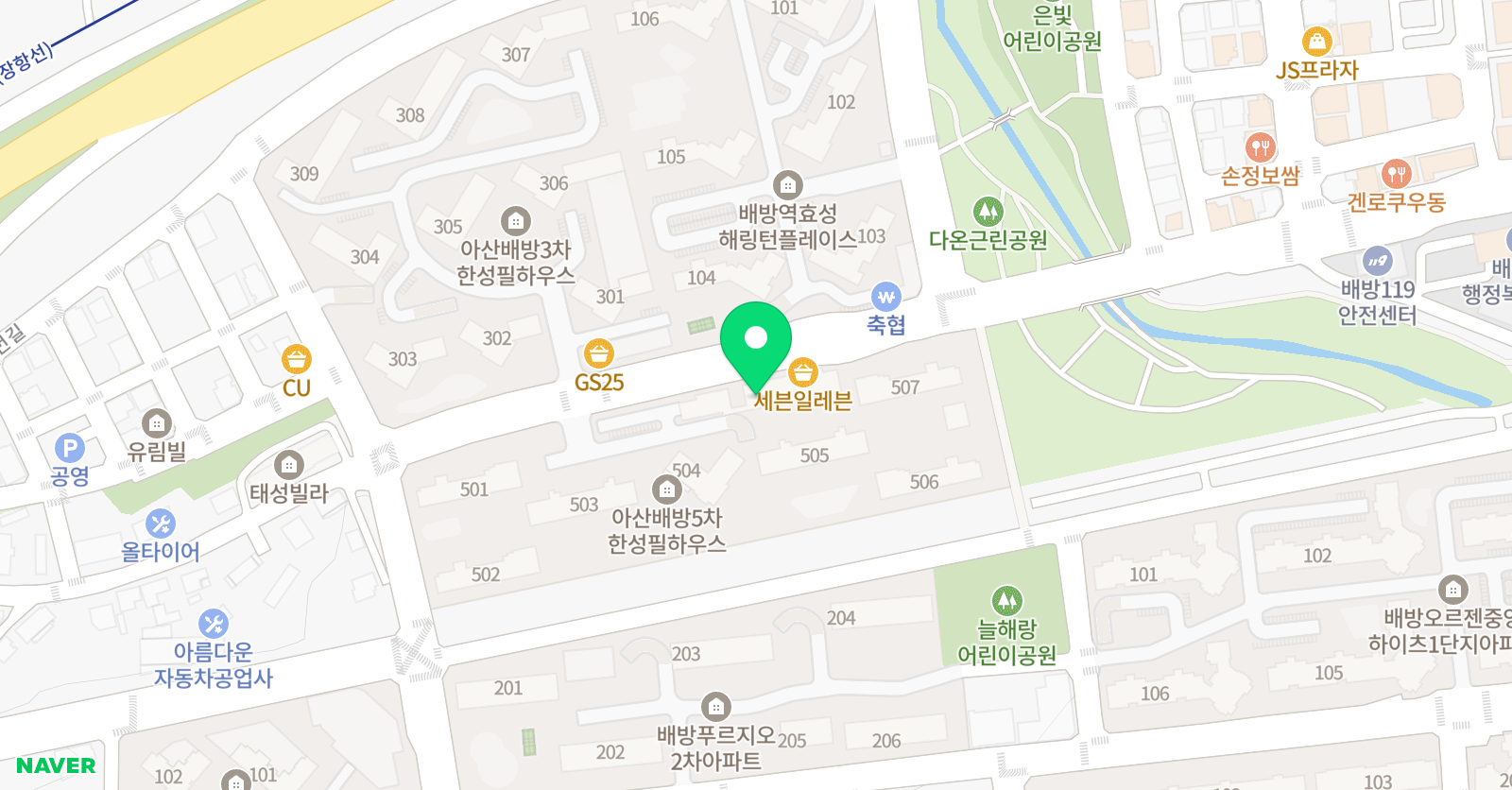 EiE고려대 어학원 아산배방캠퍼스 위치