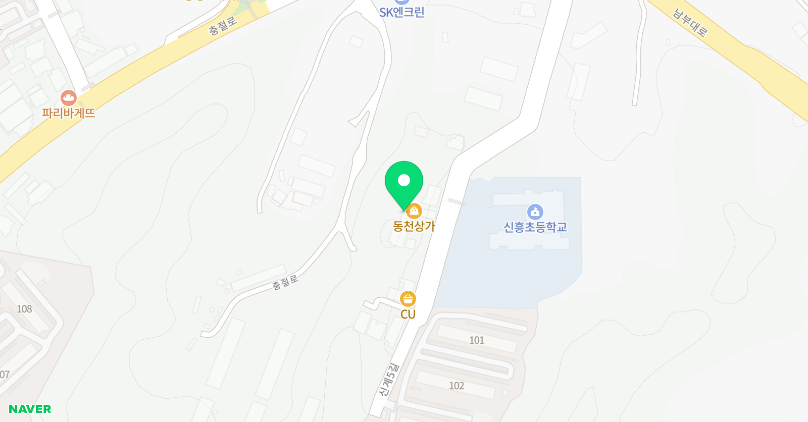 e해법 수학학원 신도라온점 위치