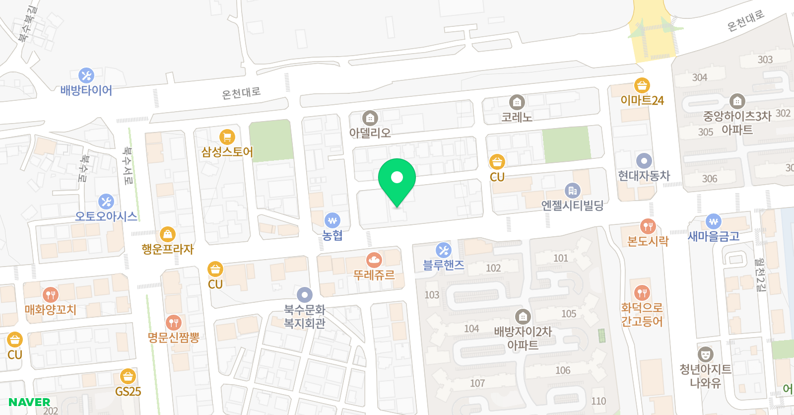 아산위너스 축구클럽 배방점 위치