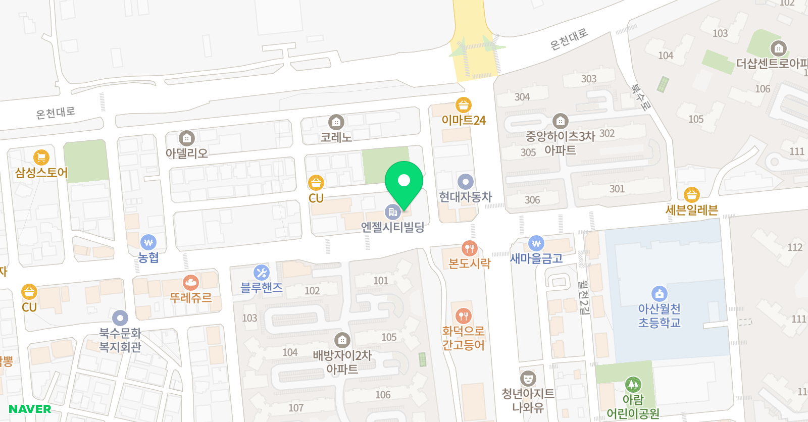 아트앤이화음학원 위치