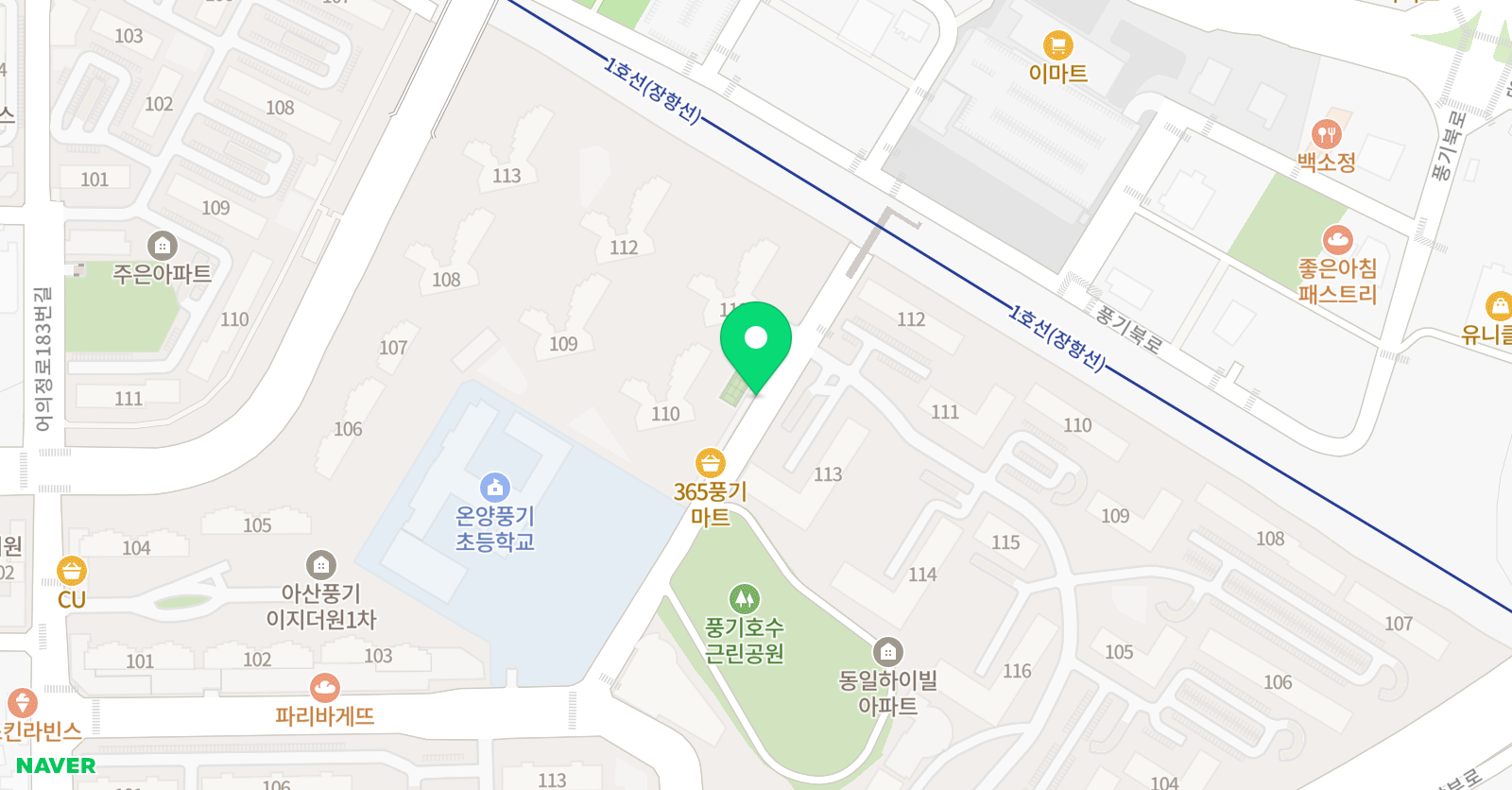 풍기해법 수학 위치