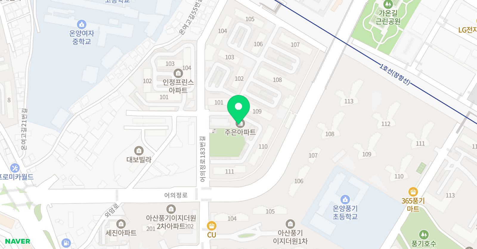아소비 공부방 아산 풍기주은점 위치