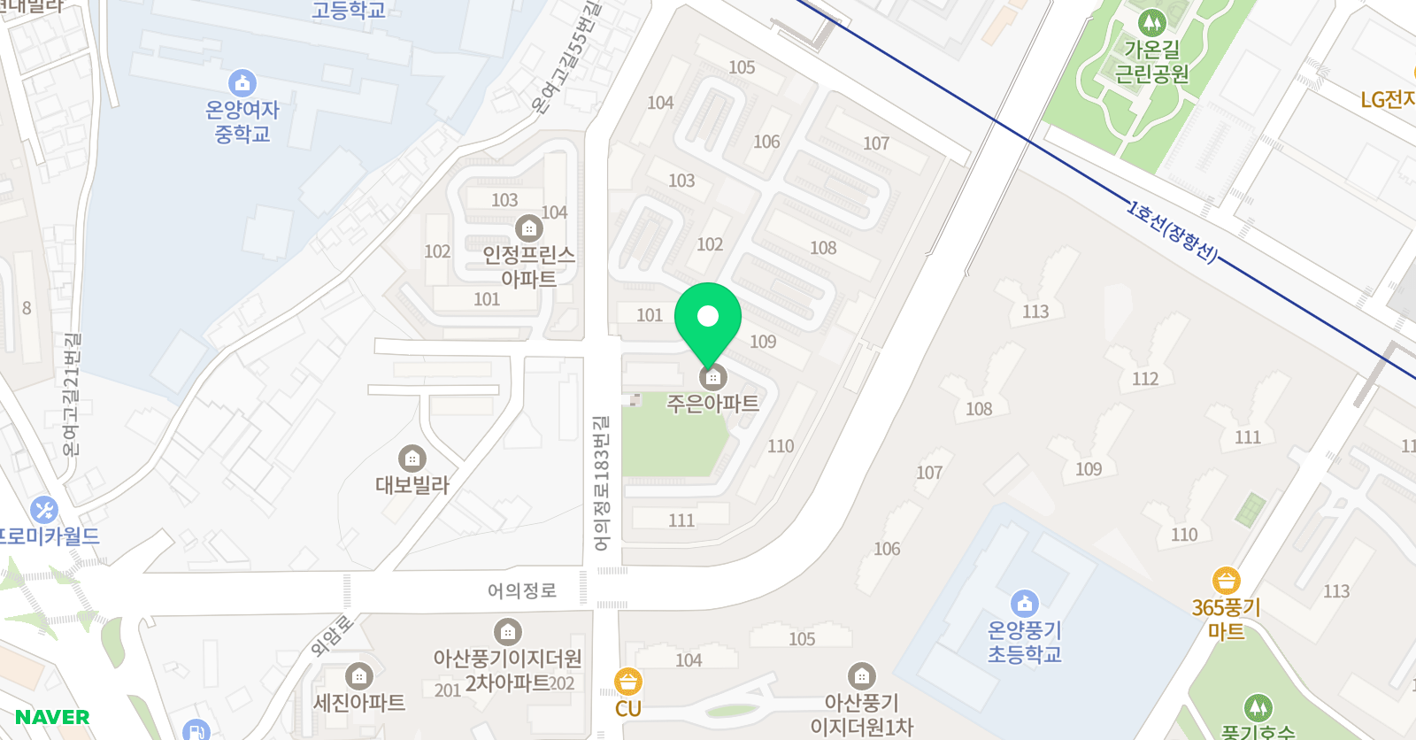 아산세실 음악학원 위치