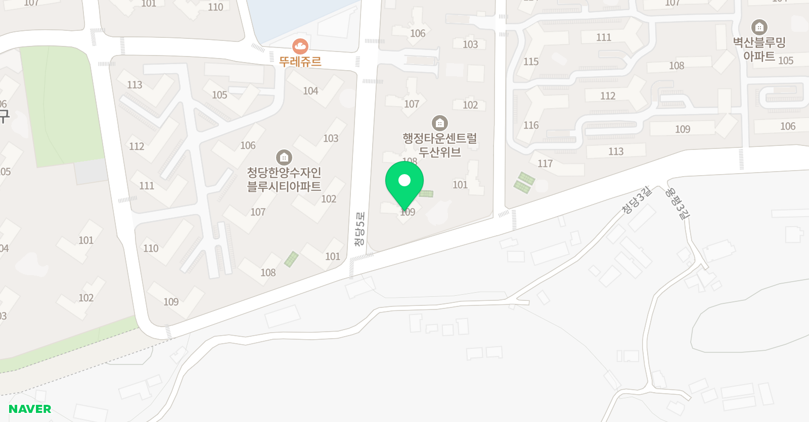 기탄 사고력교실 청당두산위브2차점 위치