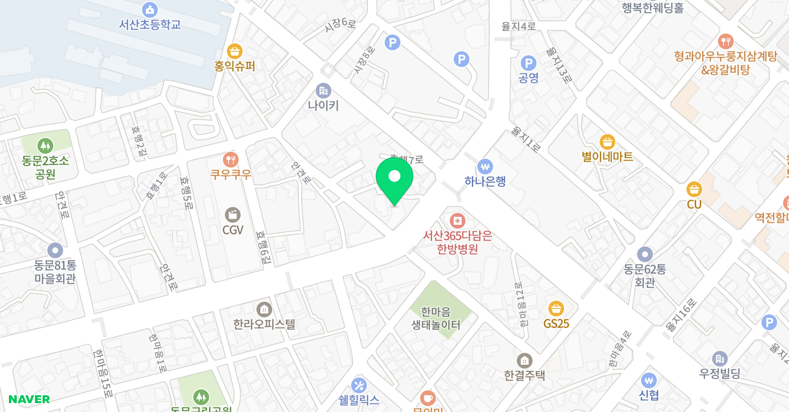 페르마 수학학원 서산동문캠퍼스 위치