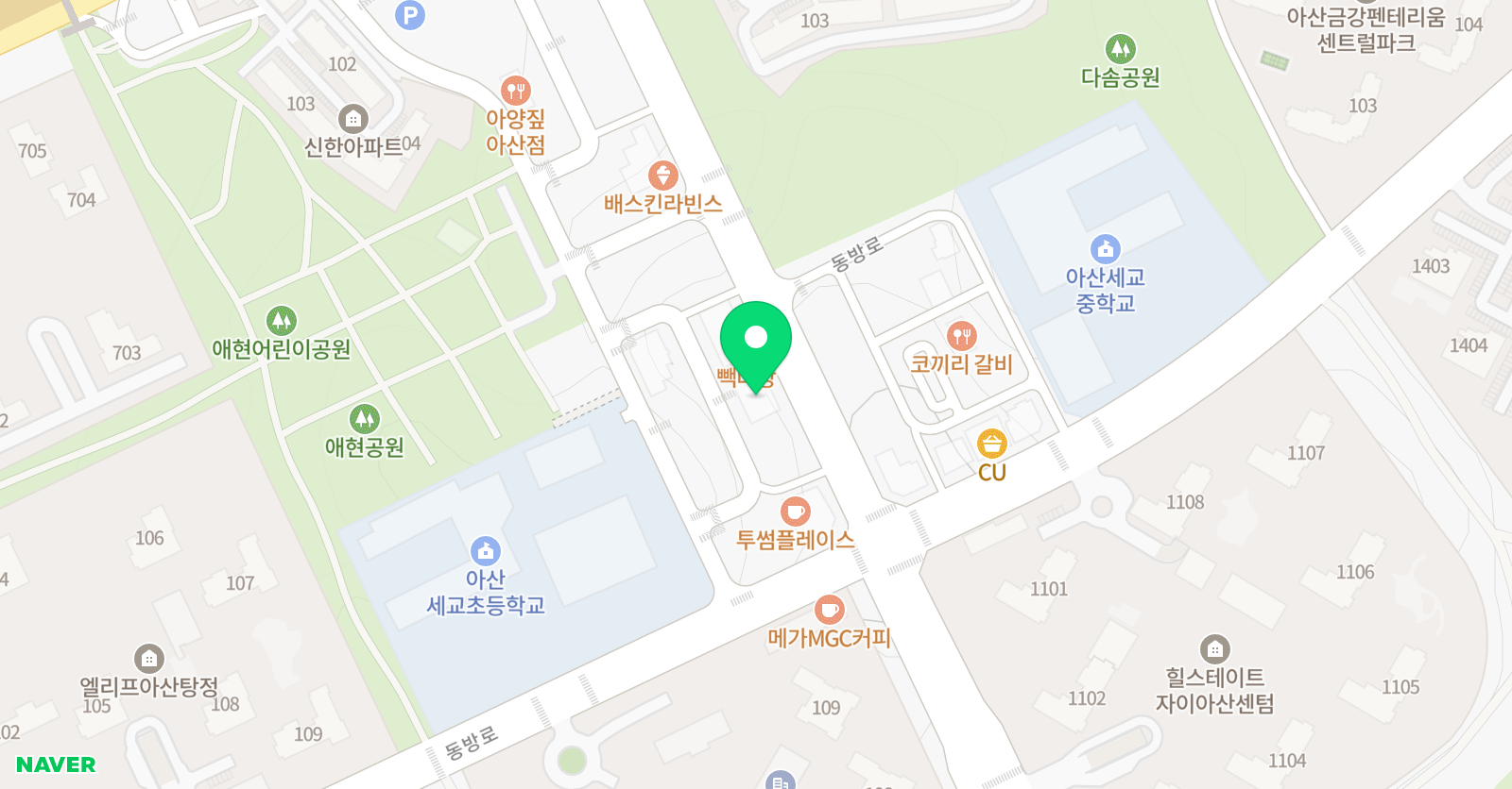 삼성영어셀레나 세교어학원 위치