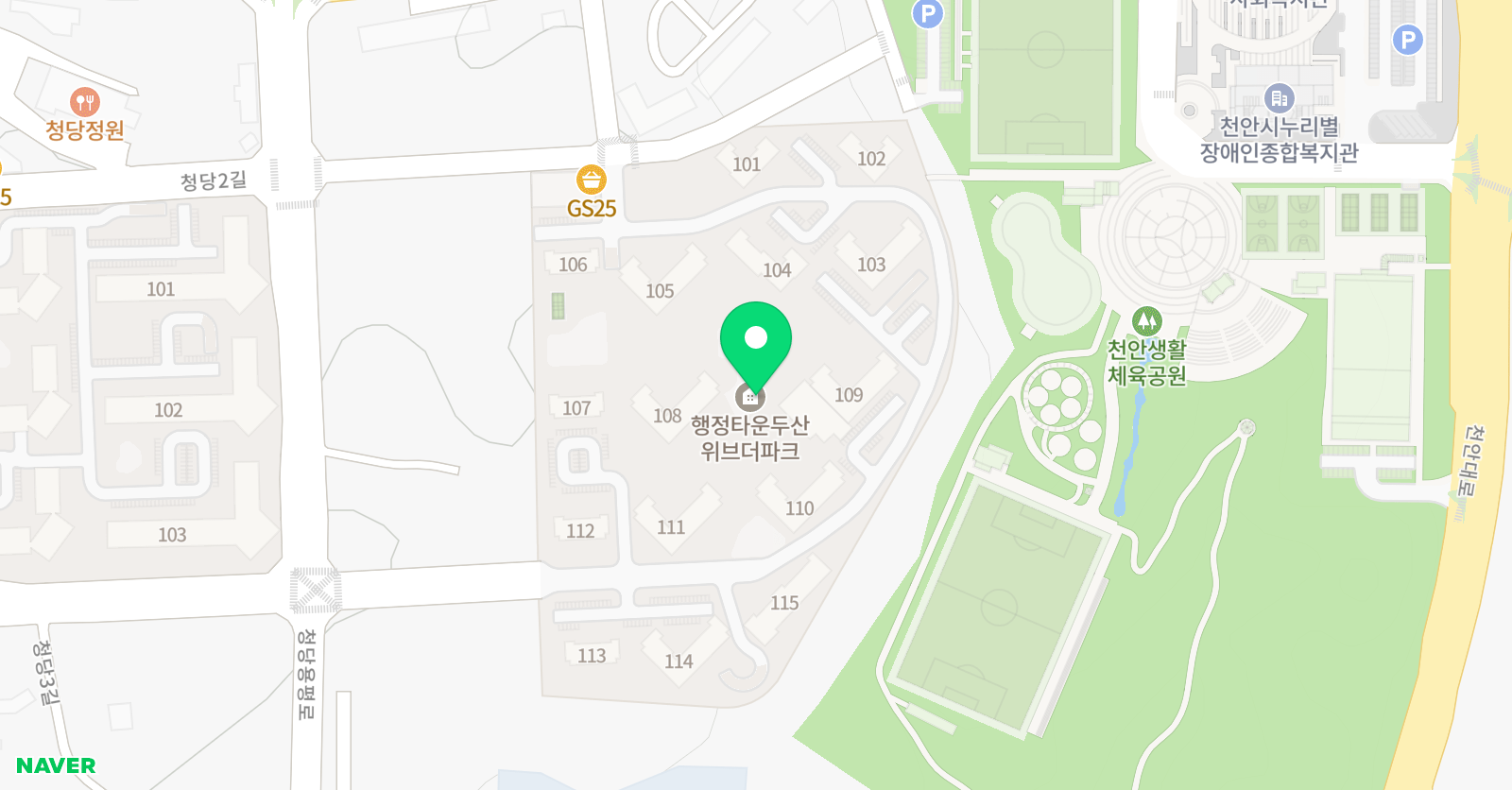 아트앤하트 청당두산위브더파크점 위치