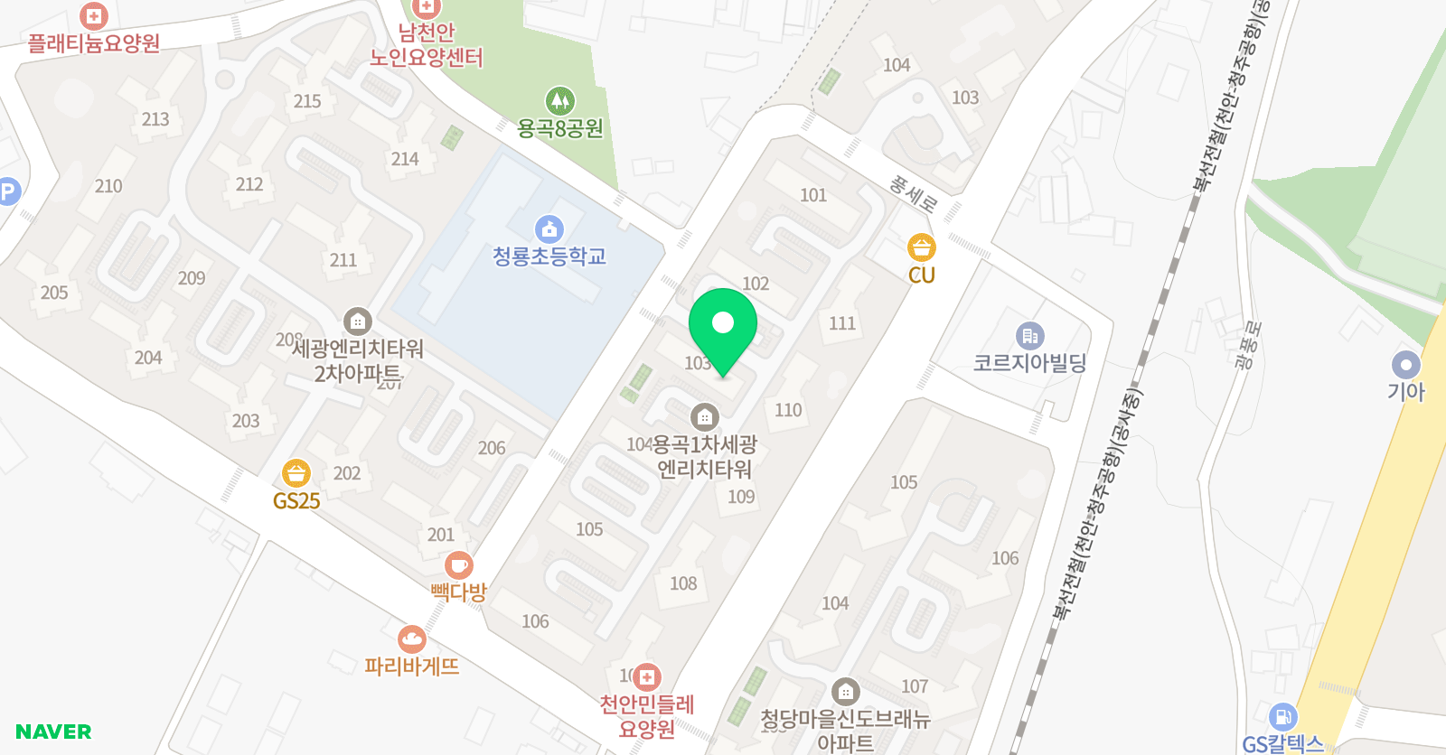 뮤엠영어 청룡초NEST 위치