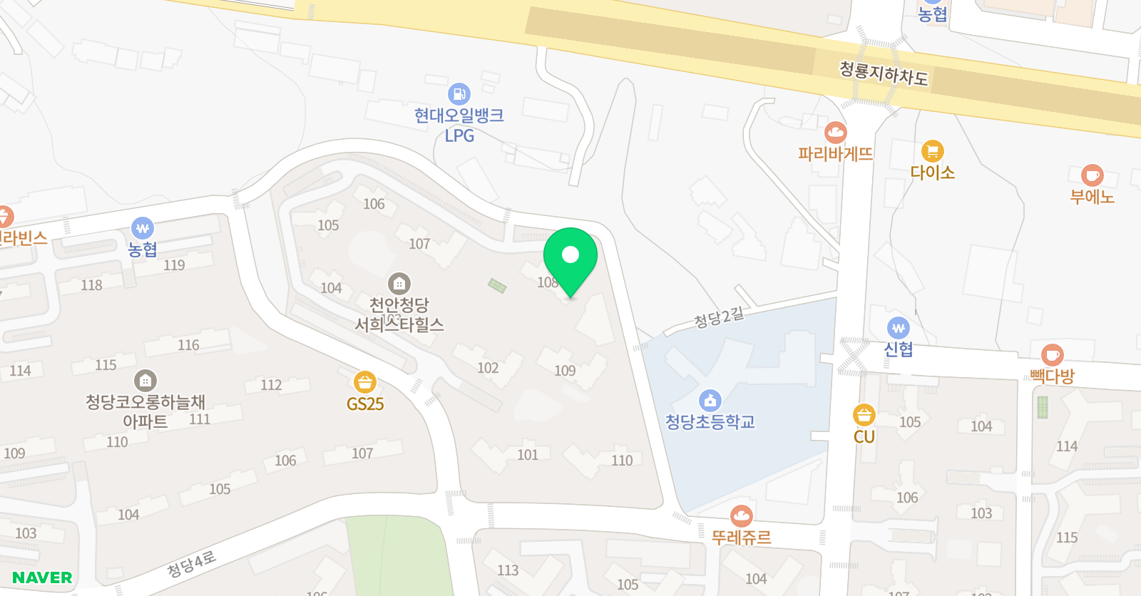 윤선생우리집앞영어교실 청당서희스타힐스점 위치