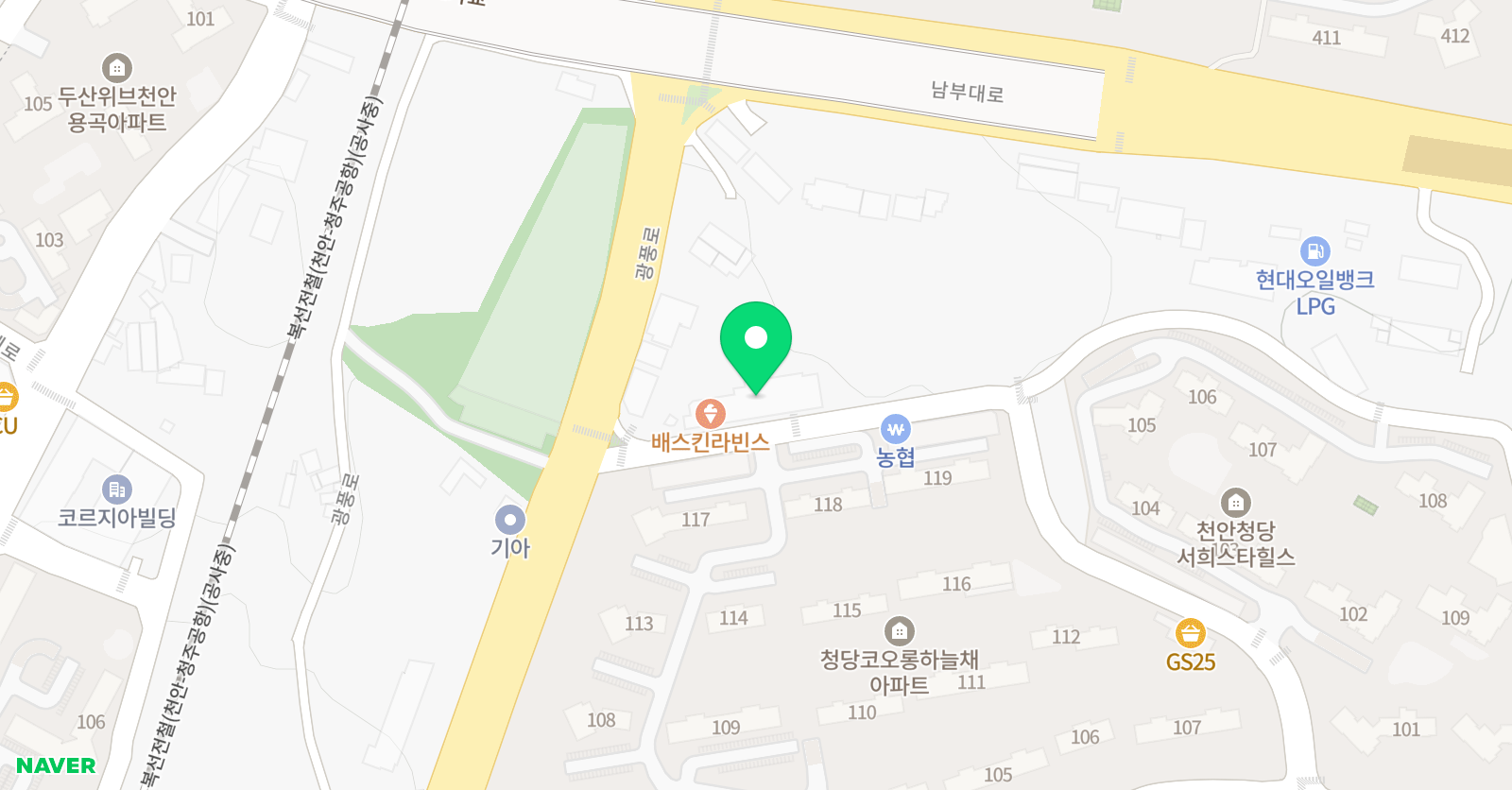 청당 아이사 커 위치