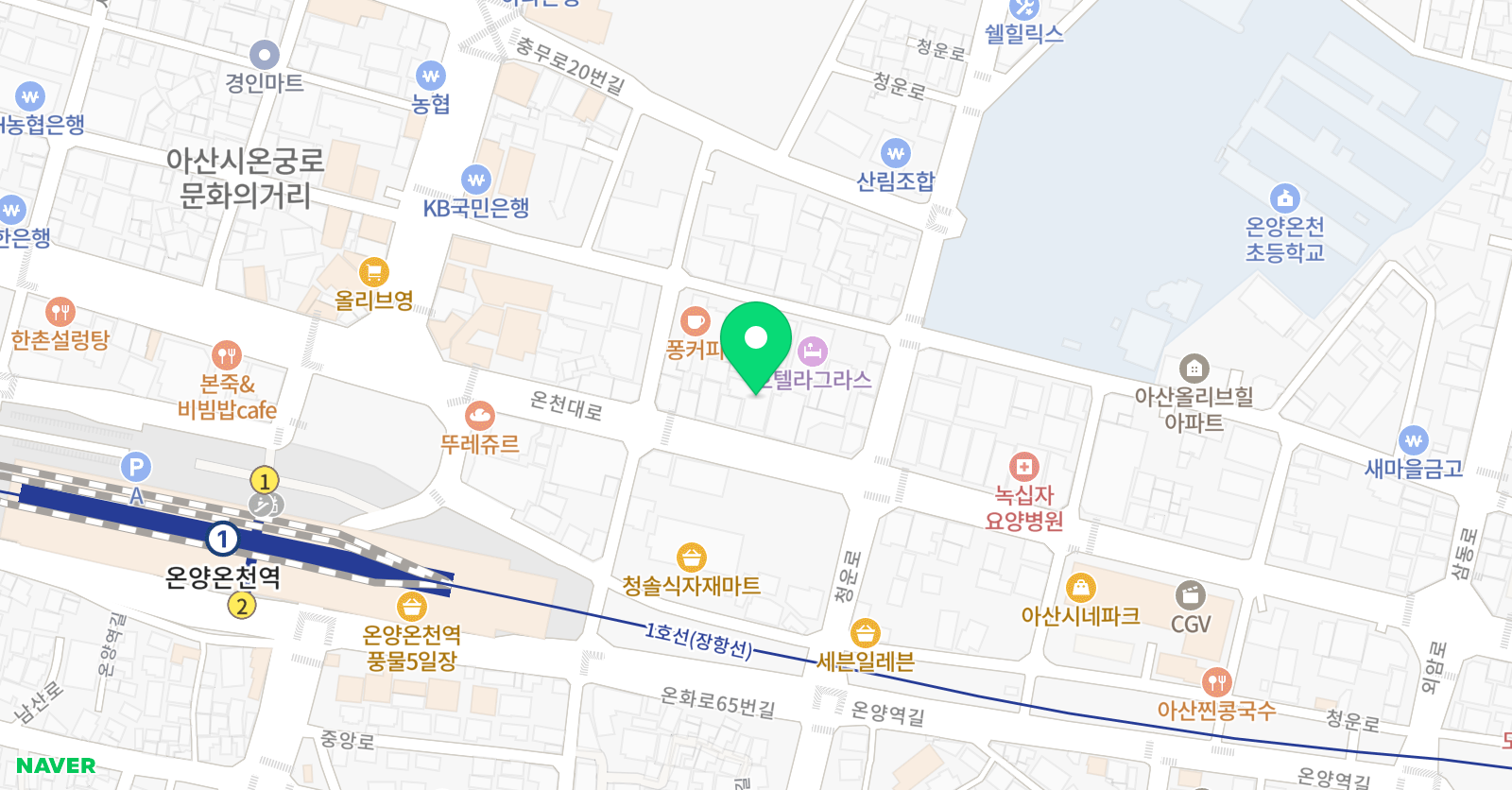 런피플 스트릿댄스학원 아산점 위치