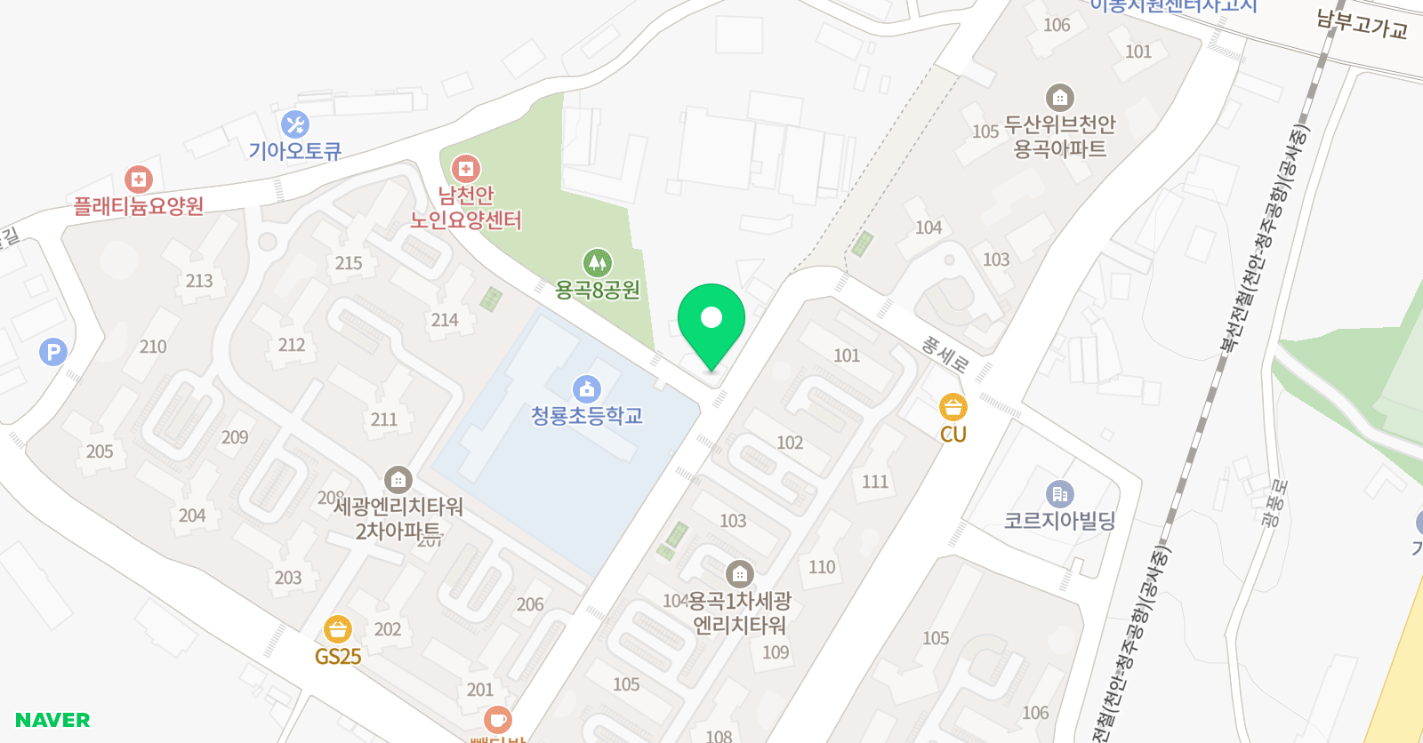 미래엔영어수학 푸른내일학원 위치